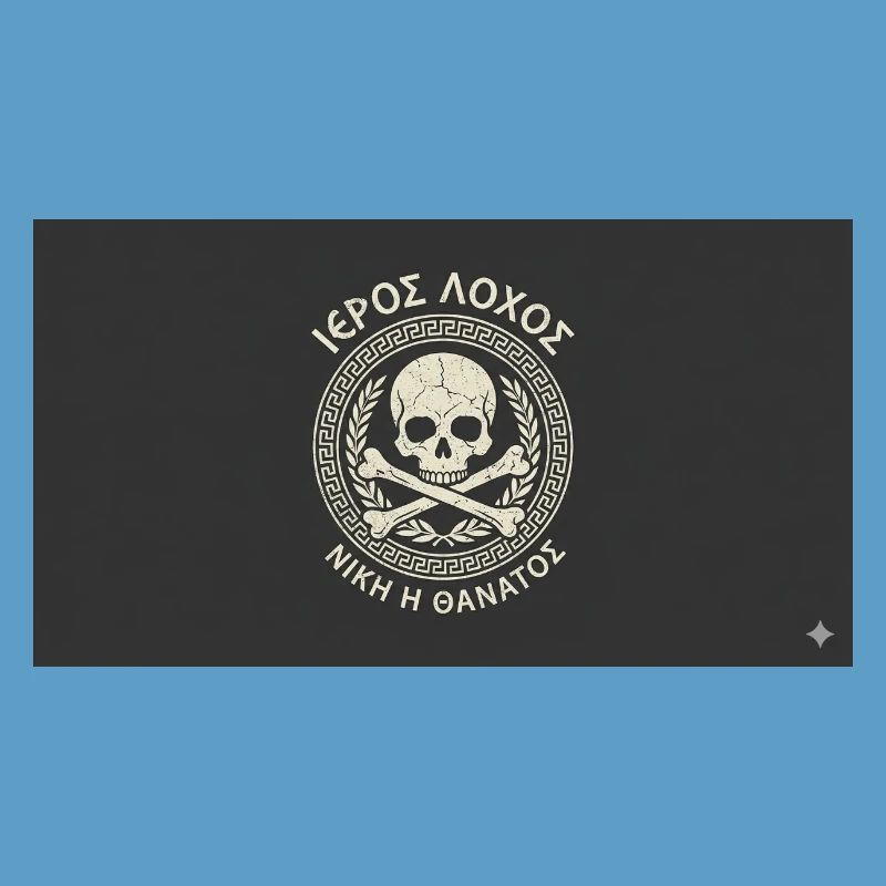 Skull in Laurel Circle Pattern