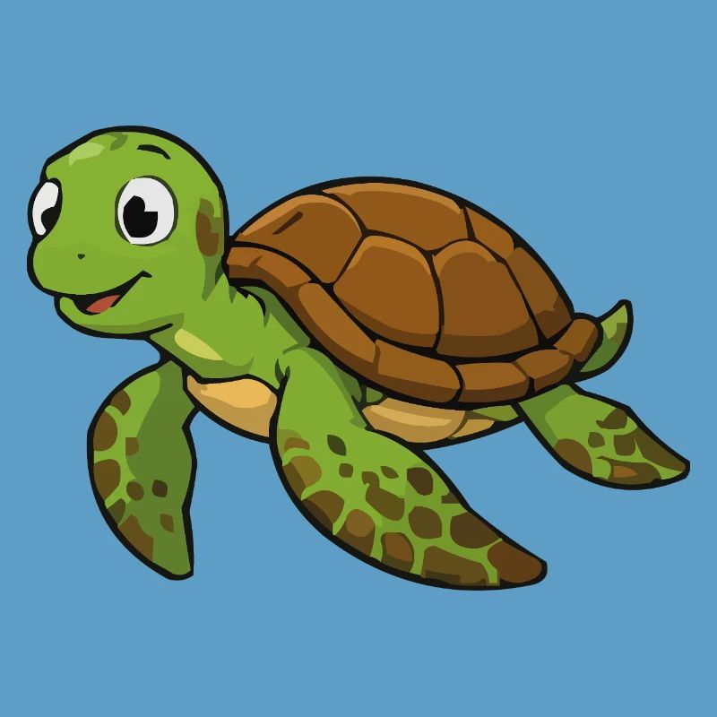 Cuddly turtle illustration