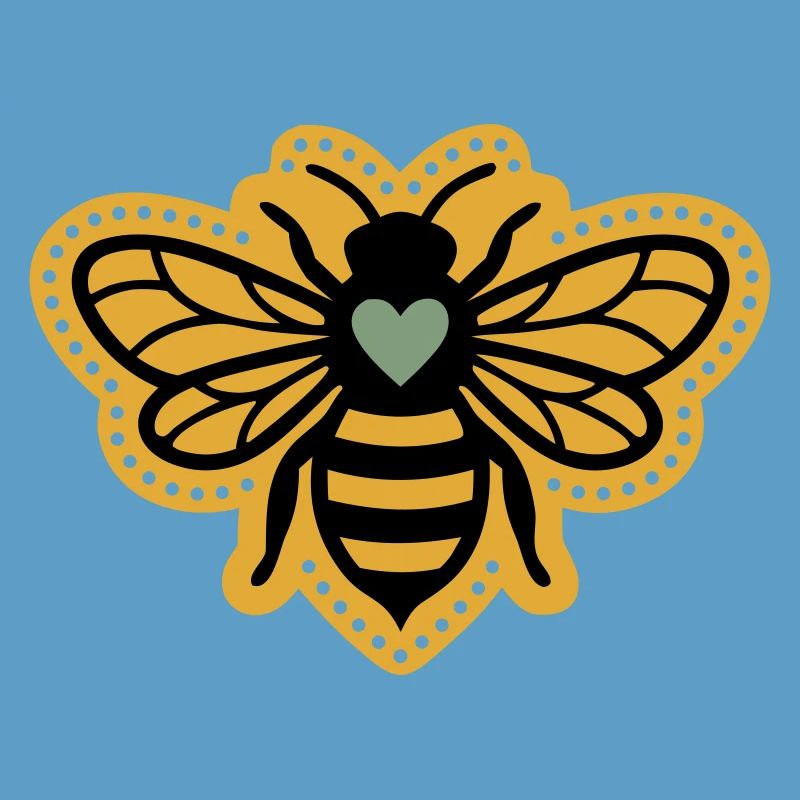 Bee Heart Beekeeping Nature Conservation Boho Mandala