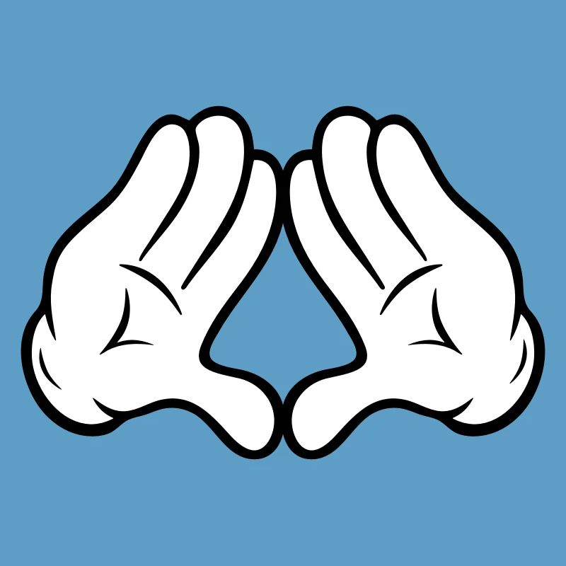 Comic Style Hands Diamond Pyramid Triangle Diamond