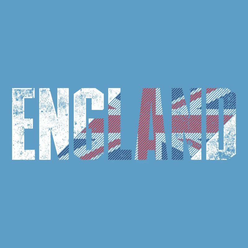 England Union Jack Typography