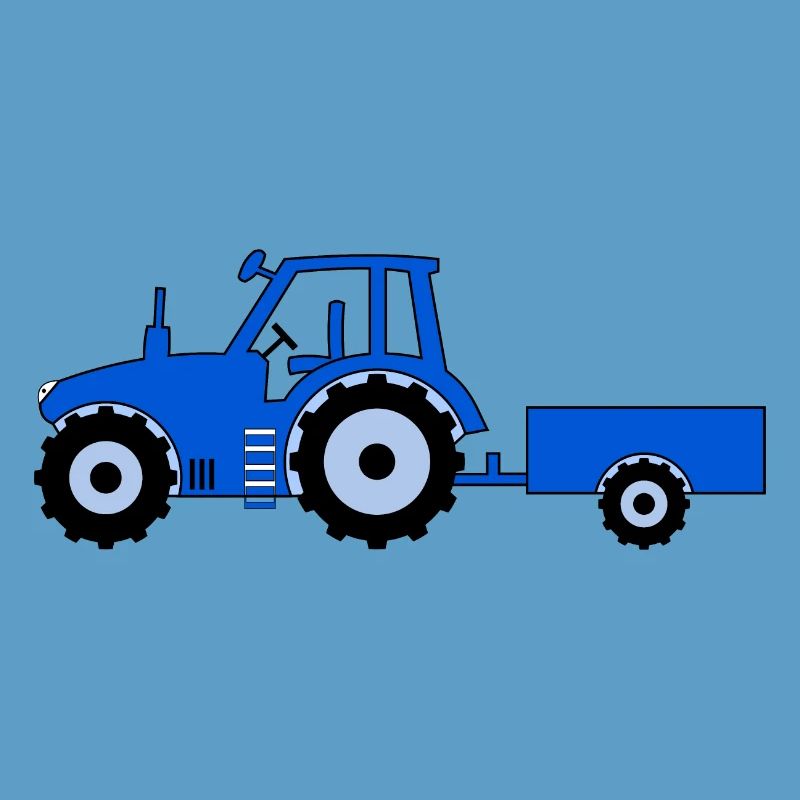 Tractor with trailer blue