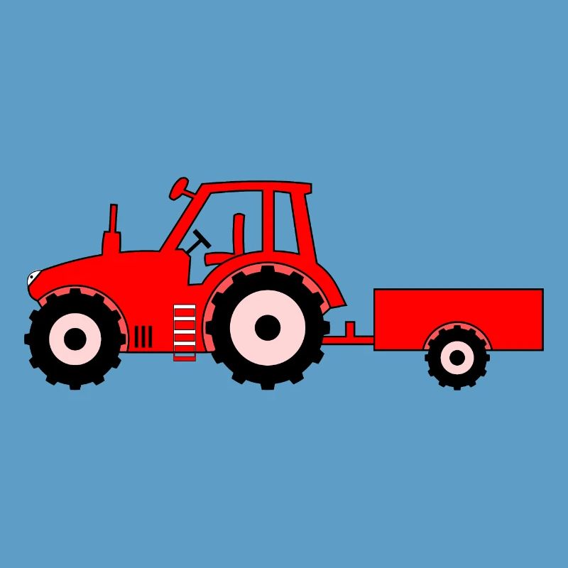 Tractor with trailer red