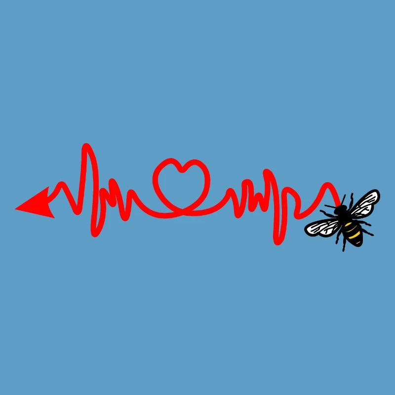 Cardio-Herzfrequenz, Biene mit Stachel oder Pfeil