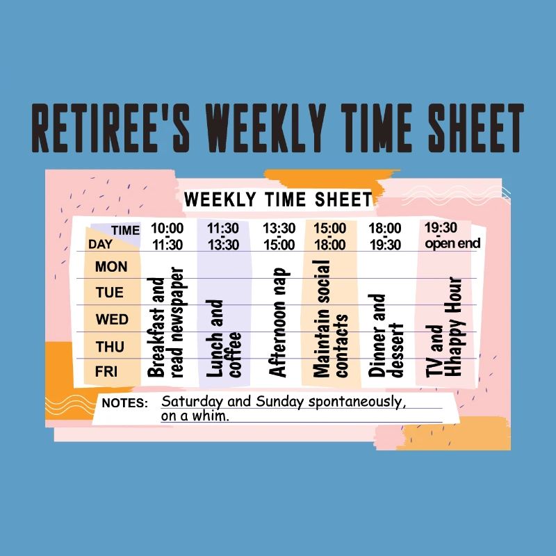 Daily Retiree Routine, Relaxed Retirement Schedule