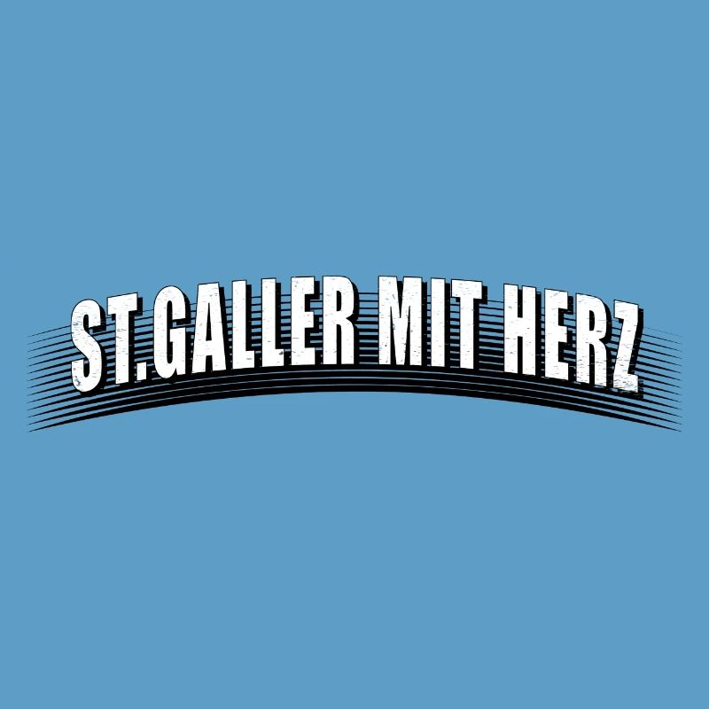 St Galler mit Herz mit Linienraster schmutzig