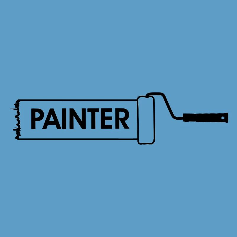 Farbroller transparent mit Text 'PAINTER'