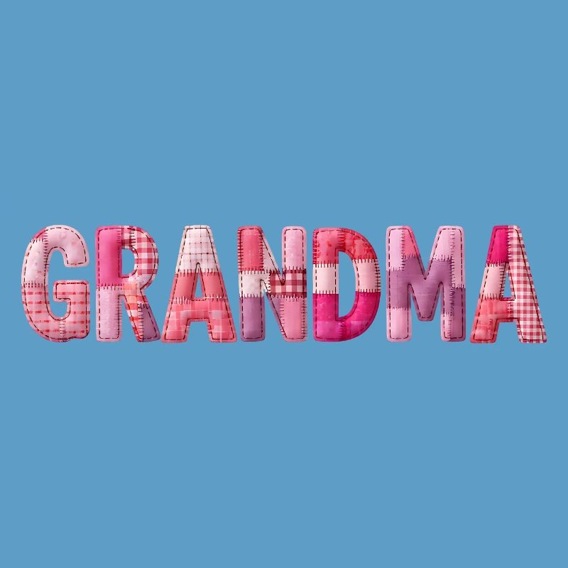 Großmutter Pink Plaid Buchstaben Patchwork