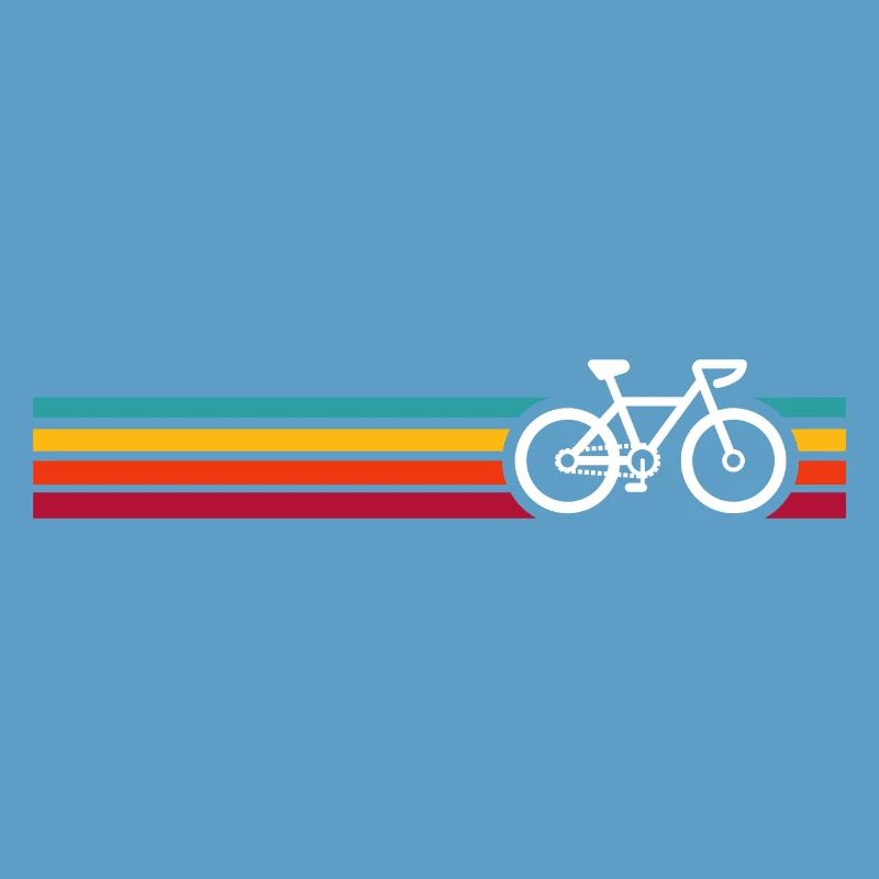 Rainbow Striped Bicycle