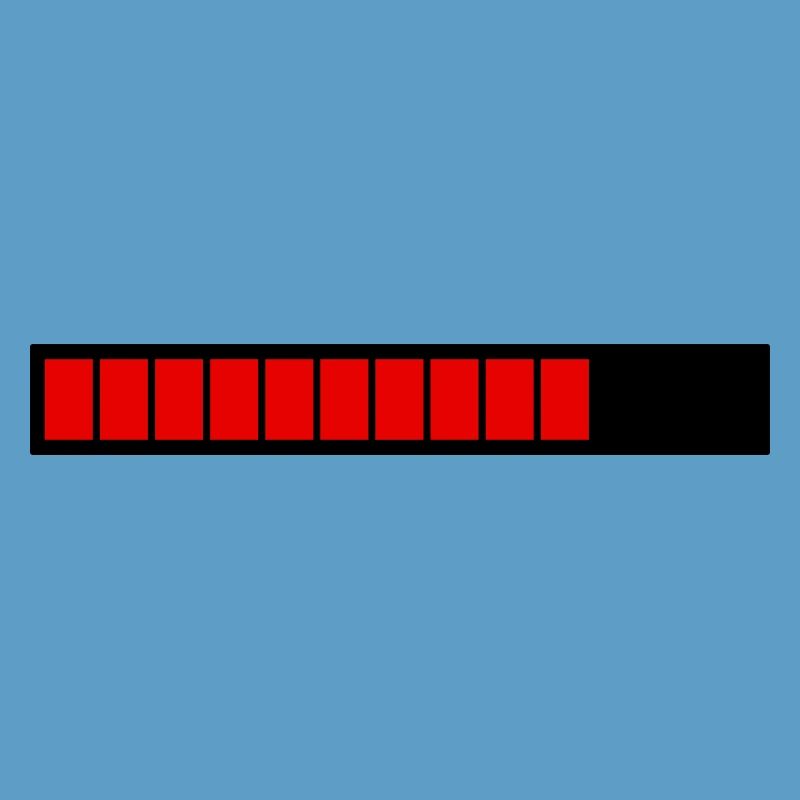 Rectangle loading bar Black Red (75%)