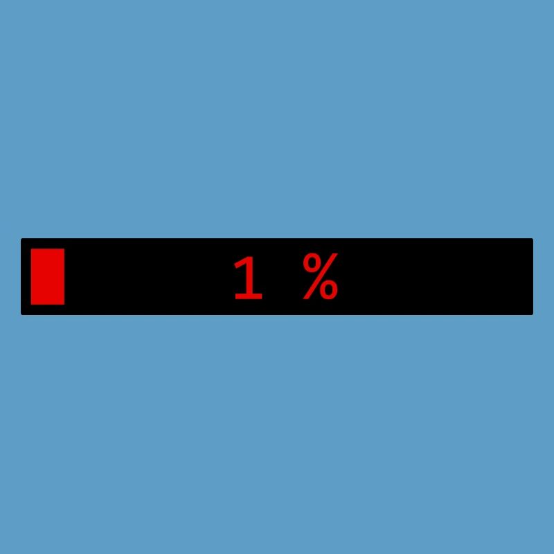 Rectangle loading bar Black Red 1%