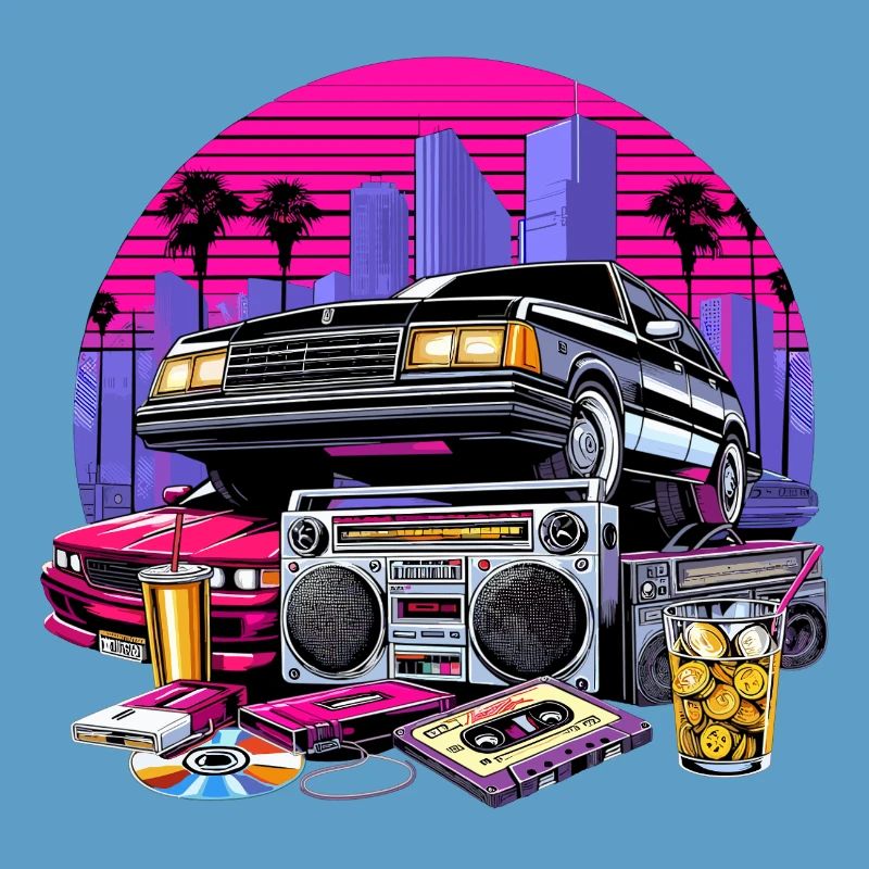 Compact Cassette Ghetto Blaster 90s Retro Gift