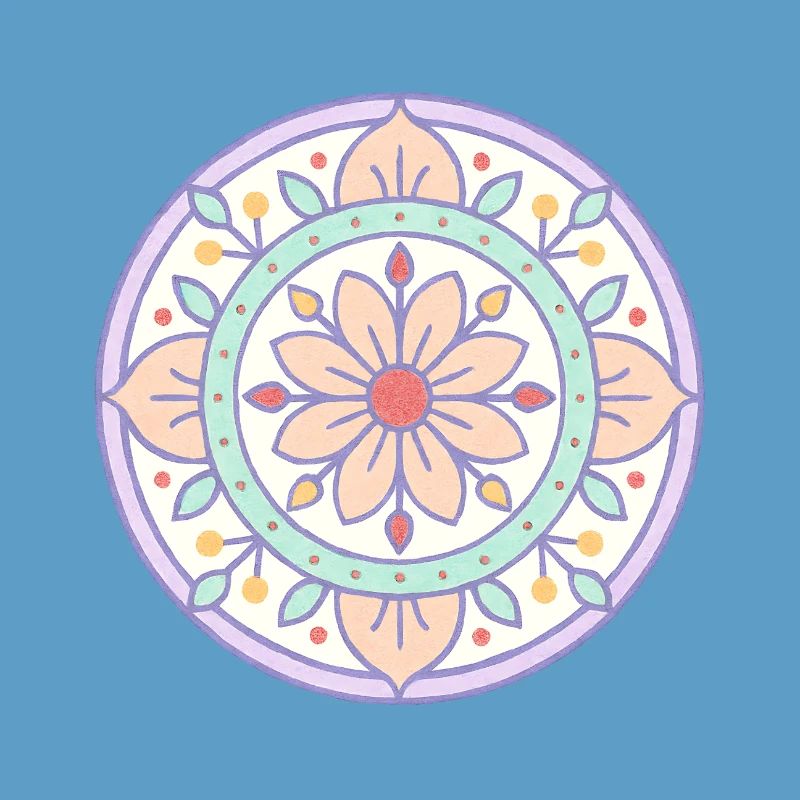 Mandala with risograph effect