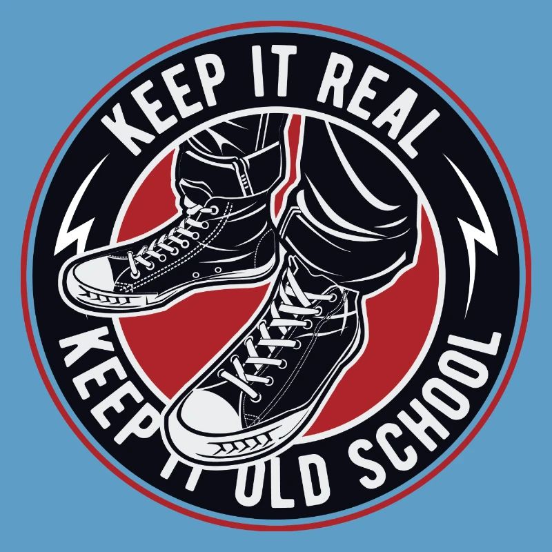 Keep It Real Old School Sneakers Logo