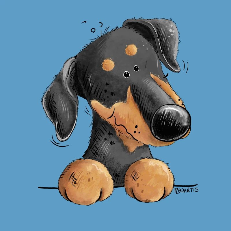 Lustiger Dobermann Oder Pinscher I Hund Comic