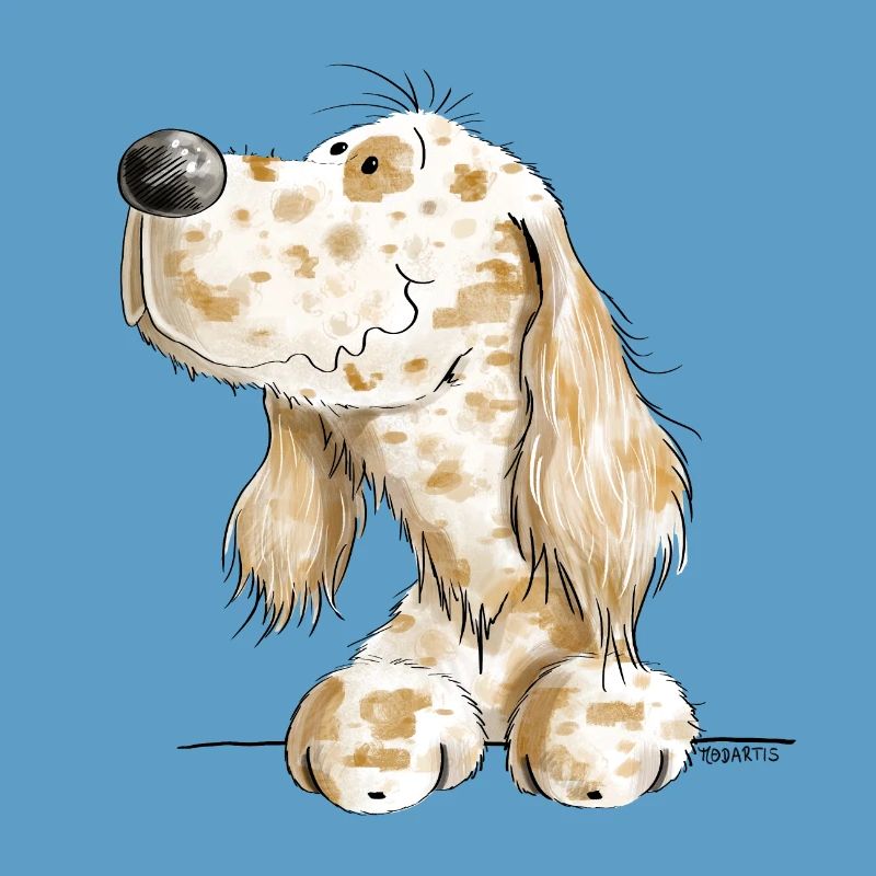 Englischer Setter Kopf I Hunde Comic Geschenk
