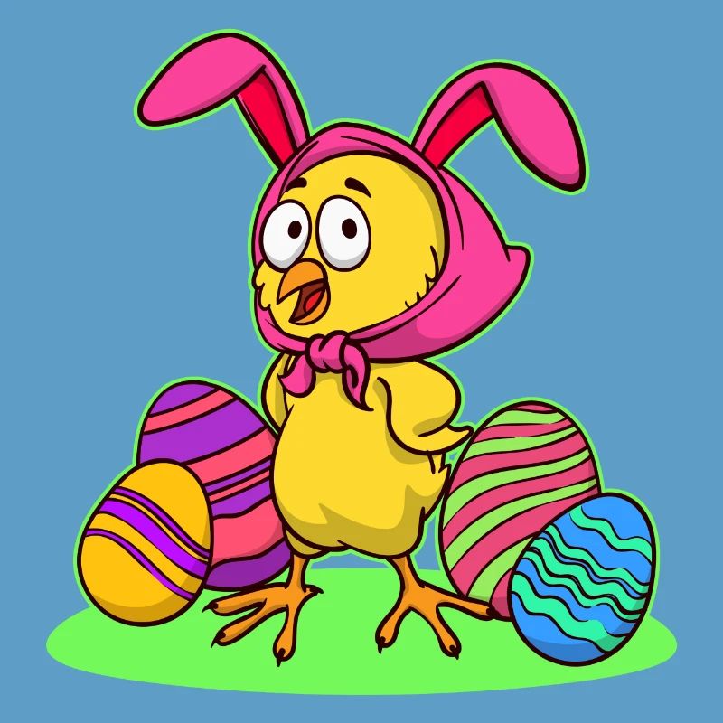 Easter chick chick easter happy easter eggs