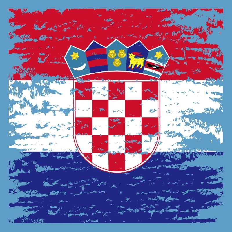 Drapeau Croate Authentique Écusson