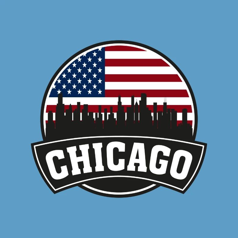 Chicago Illinois USA Skyline Travel Souvenir Ameri