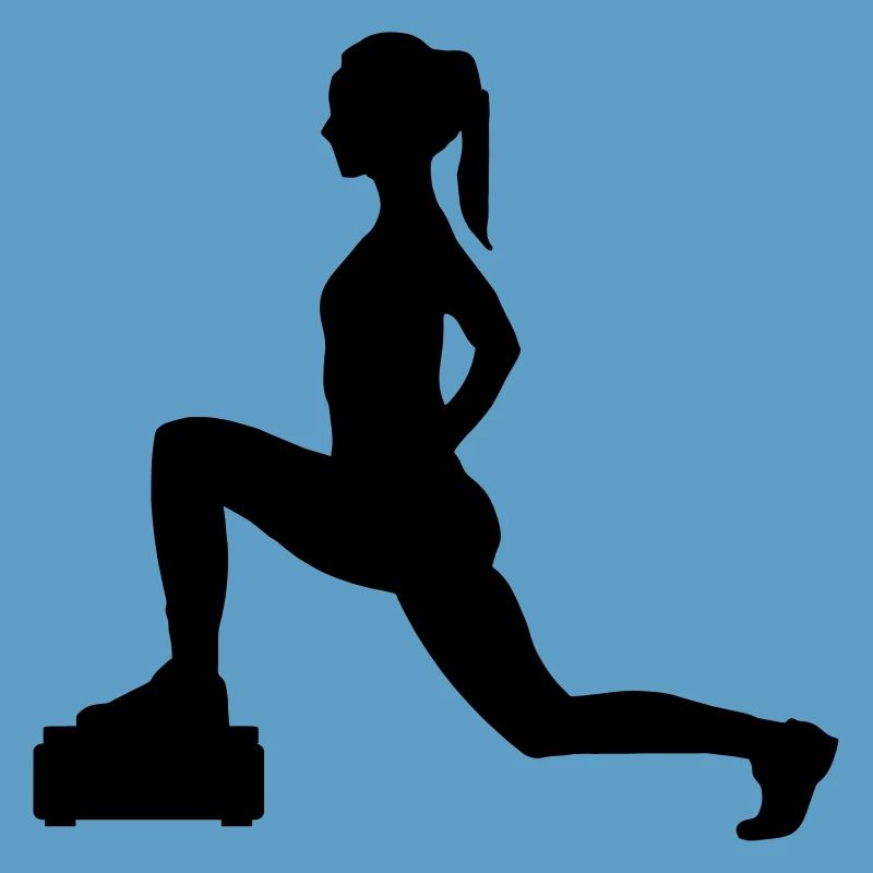 Mädchen oder Dame, die Schritte oder Aerobic macht