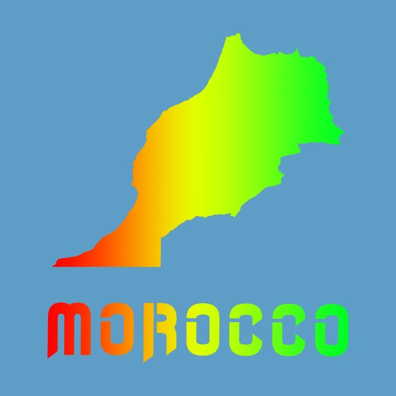 Morocco Rainbow Maps Design / Gift