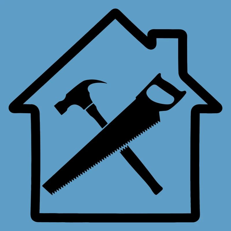 Construction de maison à logo d’outil de charpentier