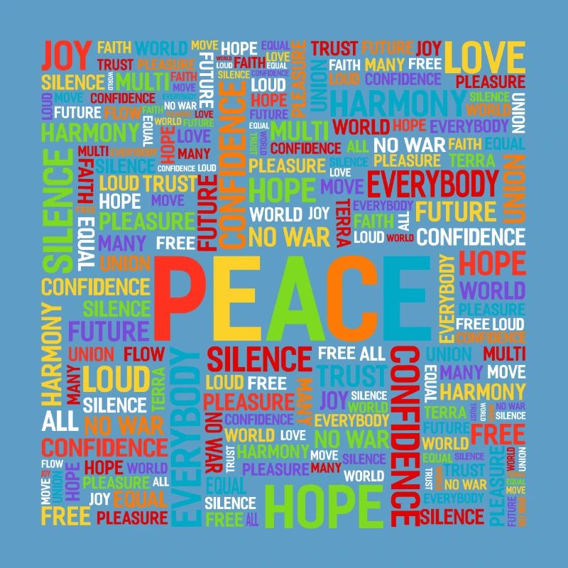 Peace Word Cloud – Hope & Harmony
