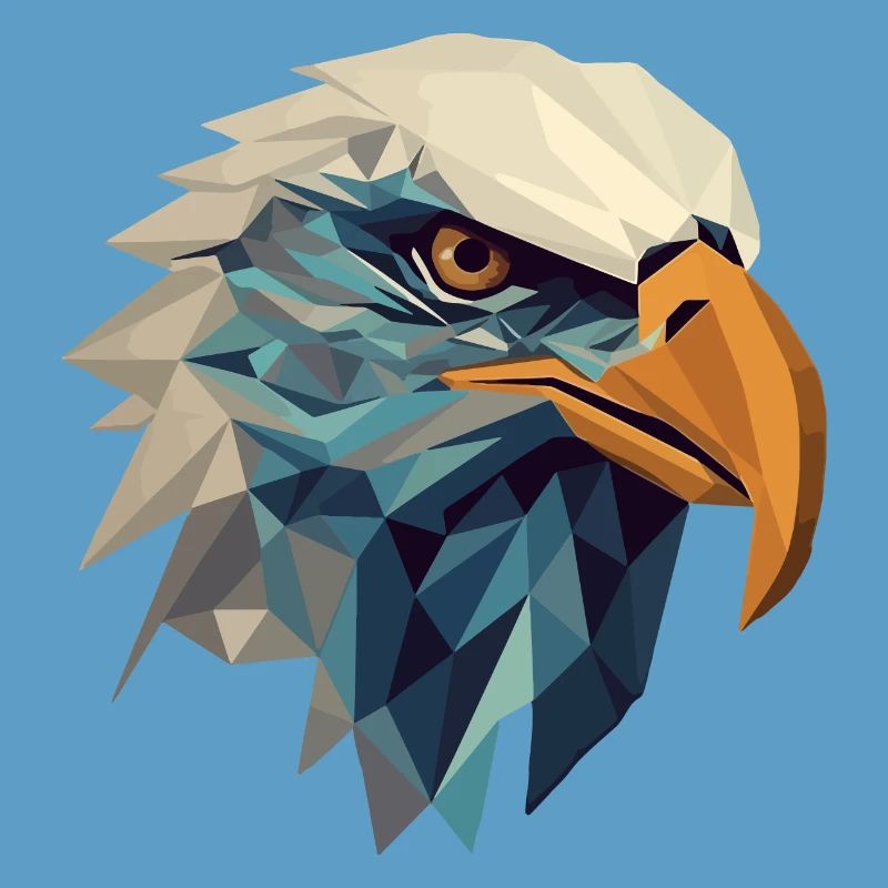 Stylized, geometric eagle