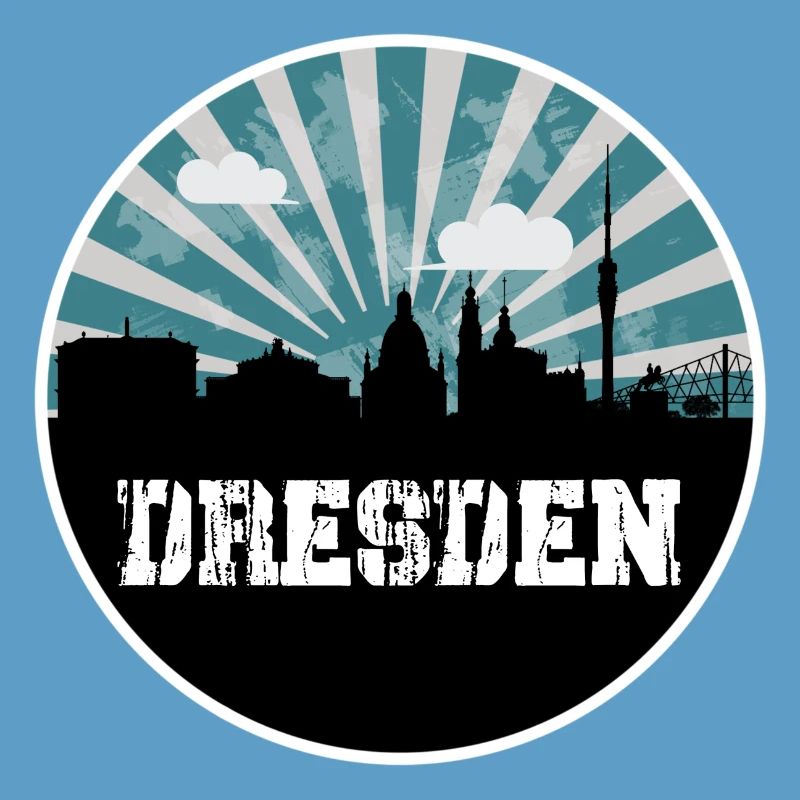 Dresden Blue Hour Skyline