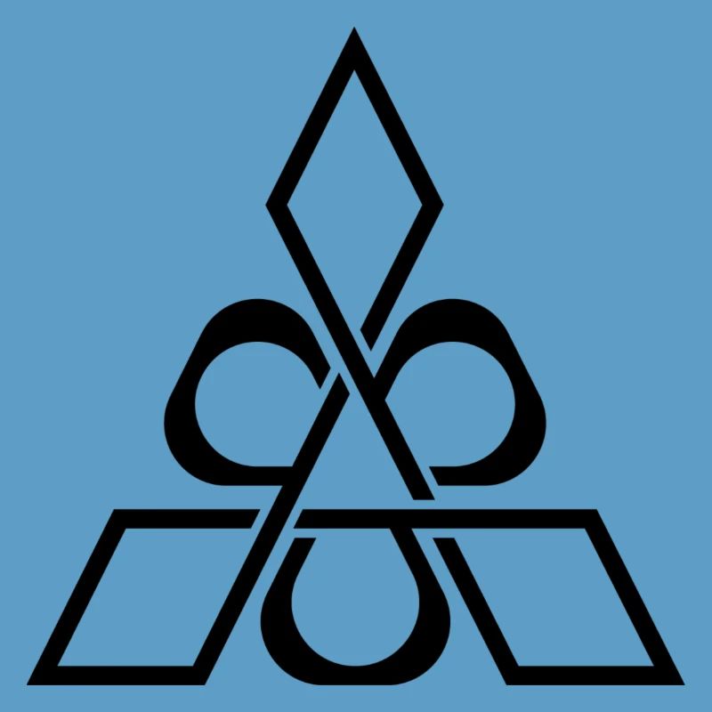 Design abstrait triangle et anneaux