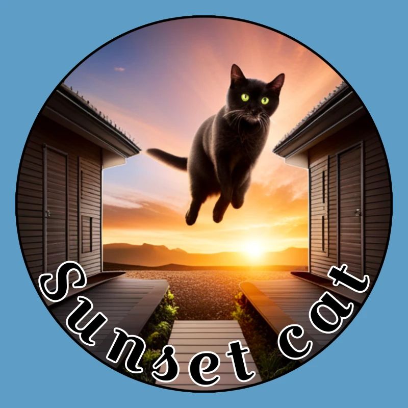 Coucher de soleil chat 2