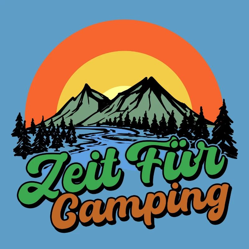 Campsite Camping Statement Mountains Camper