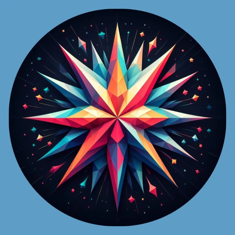 Polygon Stern bunt