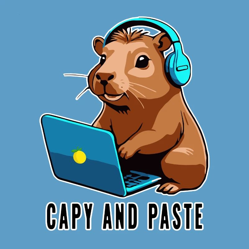 Capybara mit Witz Capy and Paste