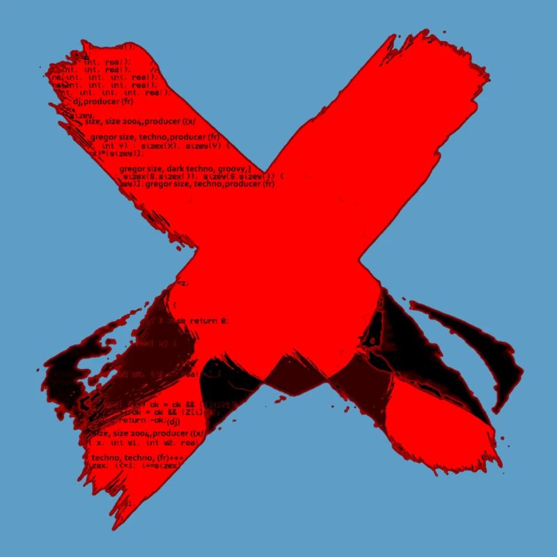 X Rouge sur Code Noir gregor size