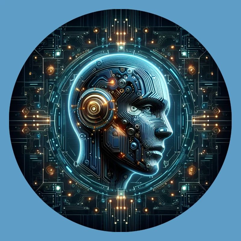Artificial Intelligence Cyber Head Tech