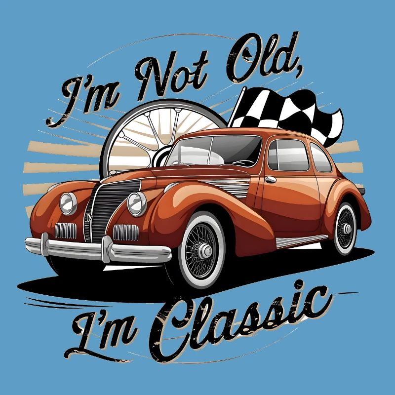 Oldtimer Oldtimer mit Vintage Text