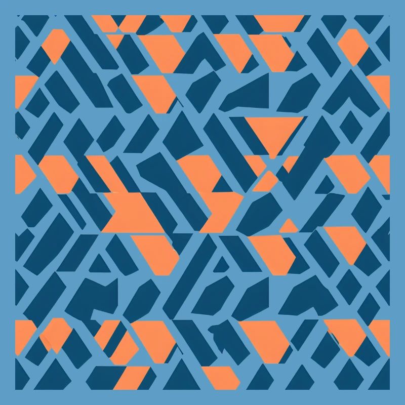Dream Patterns 5 Coral Navy Abstract Dream Pattern