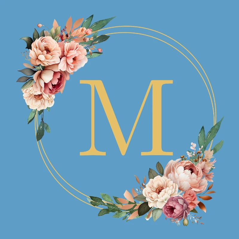M Monogram, Couronne de fleurs, Personnalisable