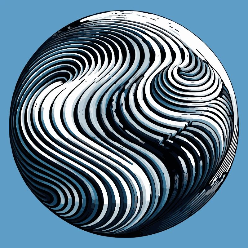 Geometric Waves – Abstract Wave Pattern