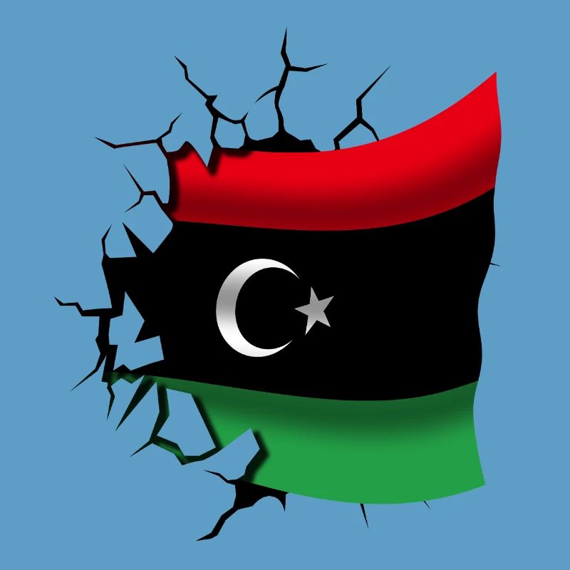 Drapeau de la Libye - Libye - Drapeau Broken Design