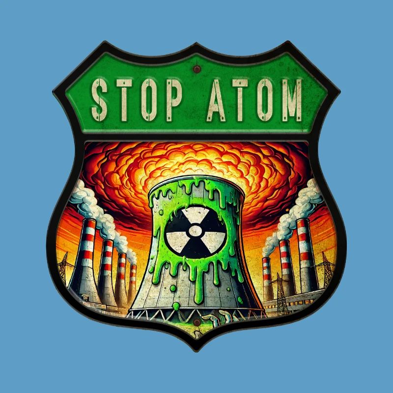 Stop Atom Crest Design
