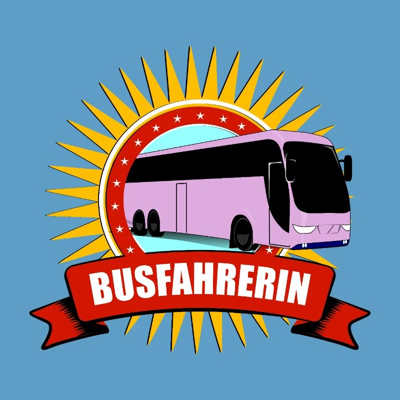 Bus Driver Silhouette Pattern