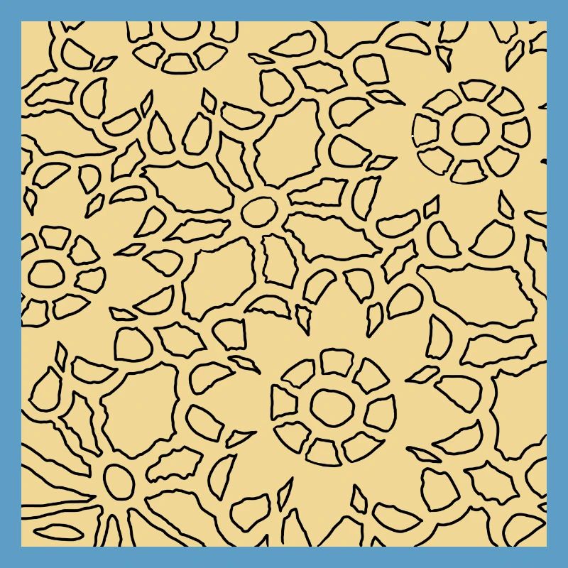 Geometric floral pattern for embroidery fabrics