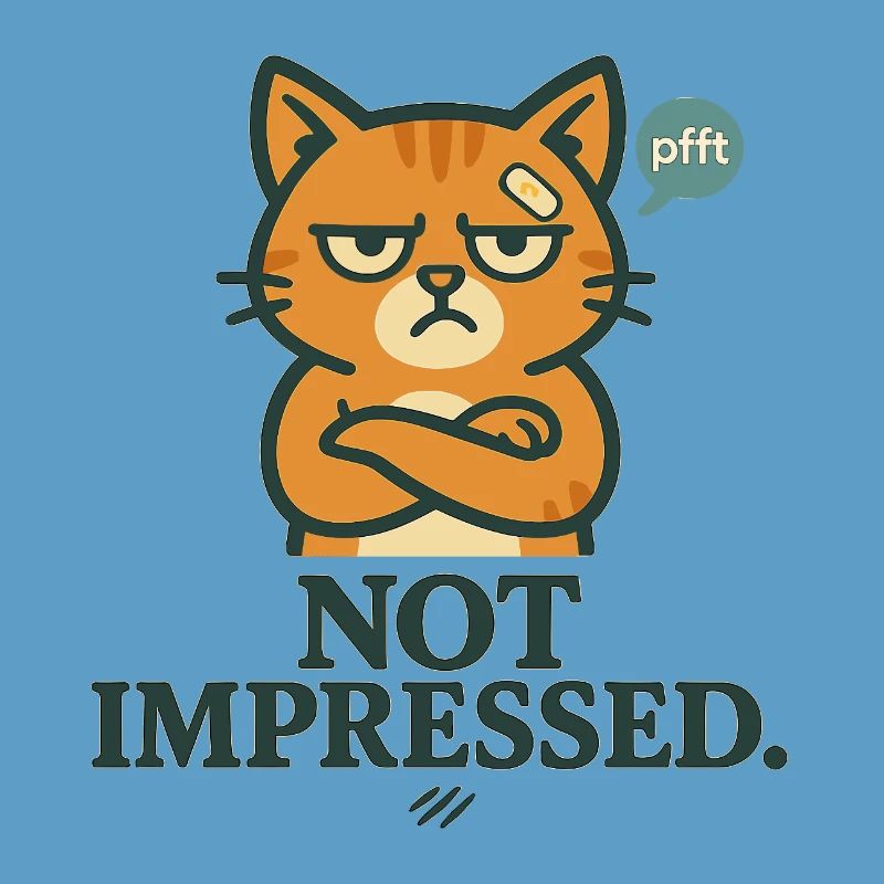 Not Impressed – Grumpy-Katze