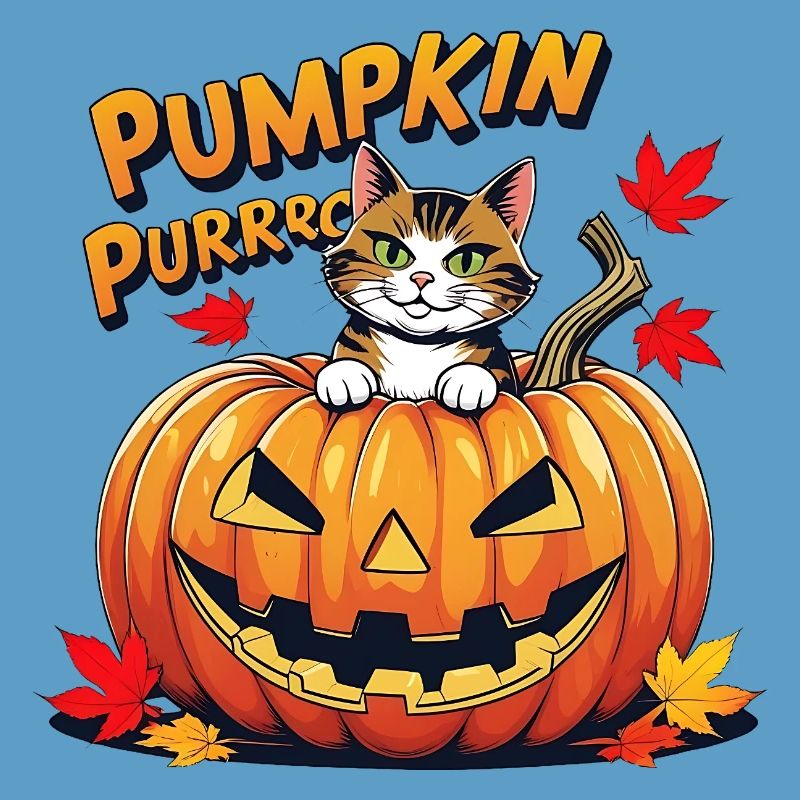Conception de citrouille d’Halloween pour chat