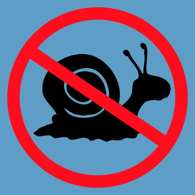 Panneau d'interdiction d'escargots sans préavis