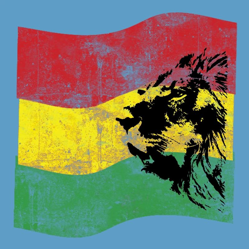 Lion Reggae avec drapeau