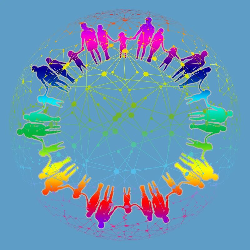 Regenbogen Netz der Gemeinschaft