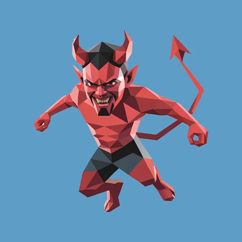 Devil - Cool Low Poly Logo